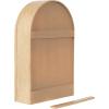 imageKate and Laurel Arcott Modern Arched Wall Shelf 18 x 6 x 26 White and Light Natural Transitional Arch Wall Shelves for OverTheToilet Storage or Entryway Storage Shelf