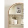 imageKate and Laurel Arcott Modern Arched Wall Shelf 18 x 6 x 26 White and Light Natural Transitional Arch Wall Shelves for OverTheToilet Storage or Entryway Storage Shelf