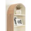 imageKate and Laurel Arcott Modern Arched Wall Shelf 18 x 6 x 26 White and Light Natural Transitional Arch Wall Shelves for OverTheToilet Storage or Entryway Storage Shelf