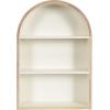 imageKate and Laurel Arcott Modern Arched Wall Shelf 18 x 6 x 26 White and Light Natural Transitional Arch Wall Shelves for OverTheToilet Storage or Entryway Storage Shelf