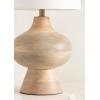 imageKate and Laurel Bahira Modern Metal Bedside Table Lamp 8 x 8 x 17 Antique Brass Sculptural Decorative Tabletop Desk Lamp with Linen Shade for Living Room DecorNatural