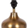 imageKate and Laurel Bahira Modern Metal Bedside Table Lamp 8 x 8 x 17 Antique Brass Sculptural Decorative Tabletop Desk Lamp with Linen Shade for Living Room DecorGold