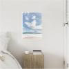 imageKate and Laurel Beach Framed Canvas Wall Art by Alicia Abla 18 x 24 Sylvie White Coastal Beach Landscapes Art for Wall Decor Living Room BedroomWhite