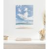 imageKate and Laurel Beach Framed Canvas Wall Art by Alicia Abla 18 x 24 Sylvie White Coastal Beach Landscapes Art for Wall Decor Living Room BedroomWhite