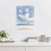 imageKate and Laurel Beach Framed Canvas Wall Art by Alicia Abla 18 x 24 Sylvie White Coastal Beach Landscapes Art for Wall Decor Living Room BedroomWhite