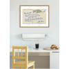 imageKate and Laurel Beach Love Letter Blue Framed Canvas Wall Art by Honey Island Studio 24 x 18 Sylvie Natural Traditional Beach Typography Art for Wall Decor Living Room Bedroom
