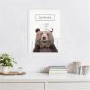 imageKate and Laurel Bear Just Roll with It Bathroom Framed Canvas Wall Art by Amy Peterson 18 x 24 Sylvie White Whimsical Humor Animals Bathroom Art for Wall Decor Living Room Bedroom
