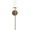 imageKate and Laurel Blaise Traditional Metal Wall Sconce 5 x 6 x 24 Antique Brass Vintage Round Candle Holder with Removable Glass Cylinder for Flameless Candles