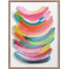 imageKate and Laurel Blake Bright Abstract Framed Printed Glass Wall Art by Jessi Raulet of Ettavee 18x24 Gold Modern Colorful Abstract Art for WallGold