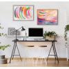 imageKate and Laurel Blake Bright Abstract Framed Printed Glass Wall Art by Jessi Raulet of Ettavee 18x24 Gold Modern Colorful Abstract Art for WallGold