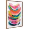 imageKate and Laurel Blake Bright Abstract Framed Printed Glass Wall Art by Jessi Raulet of Ettavee 18x24 Gold Modern Colorful Abstract Art for WallGold