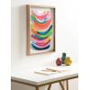 imageKate and Laurel Blake Bright Abstract Framed Printed Glass Wall Art by Jessi Raulet of Ettavee 18x24 Gold Modern Colorful Abstract Art for WallGold