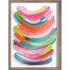 imageKate and Laurel Blake Bright Abstract Framed Printed Glass Wall Art by Jessi Raulet of Ettavee 18x24 Gold Modern Colorful Abstract Art for WallGold
