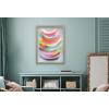 imageKate and Laurel Blake Bright Abstract Framed Printed Glass Wall Art by Jessi Raulet of Ettavee 18x24 Gold Modern Colorful Abstract Art for WallGold