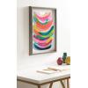 imageKate and Laurel Blake Bright Abstract Framed Printed Glass Wall Art by Jessi Raulet of Ettavee 18x24 Gold Modern Colorful Abstract Art for WallGray