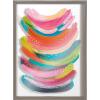 imageKate and Laurel Blake Bright Abstract Framed Printed Glass Wall Art by Jessi Raulet of Ettavee 18x24 Gold Modern Colorful Abstract Art for WallGray