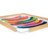 imageKate and Laurel Blake Bright Abstract Framed Printed Glass Wall Art by Jessi Raulet of Ettavee 18x24 Gold Modern Colorful Abstract Art for WallNatural