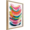 imageKate and Laurel Blake Bright Abstract Framed Printed Glass Wall Art by Jessi Raulet of Ettavee 18x24 Gold Modern Colorful Abstract Art for WallNatural