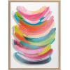 imageKate and Laurel Blake Bright Abstract Framed Printed Glass Wall Art by Jessi Raulet of Ettavee 18x24 Gold Modern Colorful Abstract Art for WallNatural