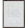 imageKate and Laurel Blake Mid Century Modern Elephant in The Tub Framed Printed Glass Wall Art by Rachel Lee of My Dream Wall 16x20 Gray Animal Art for Wall