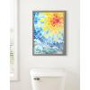 imageKate and Laurel Blake Under the Hawaiian Sun Framed Printed Glass Wall Art by Janet MeinkeLau 18x24 Natural Colorful Vibrant Sun Mosaic Inspired Wall DcorGray
