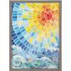 imageKate and Laurel Blake Under the Hawaiian Sun Framed Printed Glass Wall Art by Janet MeinkeLau 18x24 Natural Colorful Vibrant Sun Mosaic Inspired Wall DcorGray