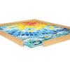 imageKate and Laurel Blake Under the Hawaiian Sun Framed Printed Glass Wall Art by Janet MeinkeLau 18x24 Natural Colorful Vibrant Sun Mosaic Inspired Wall DcorNatural