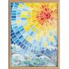 imageKate and Laurel Blake Under the Hawaiian Sun Framed Printed Glass Wall Art by Janet MeinkeLau 18x24 Natural Colorful Vibrant Sun Mosaic Inspired Wall DcorNatural