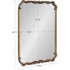 imageKate and Laurel Brazelton Traditional Rounded Rectangle Ornate Mirror 20 x 27 Black Ornamental Round Rectangular Classic Framed Wall Mirror for Bathroom Vanity Mirror or Fireplace Mantel MirrorGold