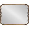 imageKate and Laurel Brazelton Traditional Rounded Rectangle Ornate Mirror 20 x 27 Black Ornamental Round Rectangular Classic Framed Wall Mirror for Bathroom Vanity Mirror or Fireplace Mantel MirrorGold