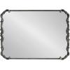 imageKate and Laurel Brazelton Traditional Rounded Rectangle Ornate Mirror 20 x 27 Black Ornamental Round Rectangular Classic Framed Wall Mirror for Bathroom Vanity Mirror or Fireplace Mantel MirrorBlack