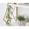 imageKate and Laurel Brost Glam Wall Shelf 21 x 8 x 11 White and Gold Modern Geometric Floating Shelves for Wall