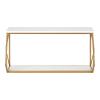 imageKate and Laurel Brost Glam Wall Shelf 21 x 8 x 11 White and Gold Modern Geometric Floating Shelves for Wall