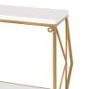 imageKate and Laurel Brost Glam Wall Shelf 21 x 8 x 11 White and Gold Modern Geometric Floating Shelves for Wall
