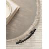 imageKate and Laurel Bruillet Farmhouse Wood Round Ottoman Tray 24 x 22 Rustic Brown Circle Coffee Table Tray for Living Room Decor or Large Serving TrayGray
