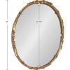 imageKate and Laurel Brynley Decorative Metal Round Mirror 24 Antique Gold Traditional Ornate Circle Mirror with Iron Detail and Modern Rounded Frame ShapeGold