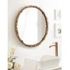 imageKate and Laurel Brynley Decorative Metal Round Mirror 24 Antique Gold Traditional Ornate Circle Mirror with Iron Detail and Modern Rounded Frame ShapeGold