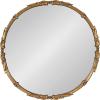 imageKate and Laurel Brynley Decorative Metal Round Mirror 24 Antique Gold Traditional Ornate Circle Mirror with Iron Detail and Modern Rounded Frame ShapeGold