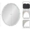 imageKate and Laurel Brynley Decorative Metal Round Mirror 24 Antique Gold Traditional Ornate Circle Mirror with Iron Detail and Modern Rounded Frame ShapeWhite