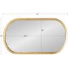 imageKate and Laurel Caskill Glam Wall Mirror Set Set of 3 10 x 22 Gold Decorative Modern Mirror Wall Decor Collection with Minimal Frame and Capsule Oval Shape