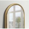 imageKate and Laurel Caskill Glam Wall Mirror Set Set of 3 10 x 22 Gold Decorative Modern Mirror Wall Decor Collection with Minimal Frame and Capsule Oval Shape