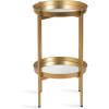 imageKate and Laurel Celia Round Metal Foldable Tiered Side Table 16 x 26 Black Modern Accent Table with Removable Magnetic Tray Tabletops and SpaceSaving Folding BaseGold