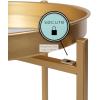 imageKate and Laurel Celia Round Metal Foldable Tiered Side Table 16 x 26 Black Modern Accent Table with Removable Magnetic Tray Tabletops and SpaceSaving Folding BaseGold