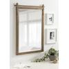 imageKate and Laurel Chadbolt Modern Industrial Farmhouse Metal Wall Mirror 22 x 33 Gold Decorative Barn DoorInspired Vanity Hanging Wall Mirror for Home DecorGold