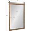 imageKate and Laurel Chadbolt Modern Industrial Farmhouse Metal Wall Mirror 22 x 33 Gold Decorative Barn DoorInspired Vanity Hanging Wall Mirror for Home DecorGold