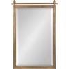 imageKate and Laurel Chadbolt Modern Industrial Farmhouse Metal Wall Mirror 22 x 33 Gold Decorative Barn DoorInspired Vanity Hanging Wall Mirror for Home DecorGold