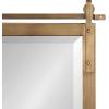 imageKate and Laurel Chadbolt Modern Industrial Farmhouse Metal Wall Mirror 22 x 33 Gold Decorative Barn DoorInspired Vanity Hanging Wall Mirror for Home DecorGold