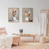 imageKate and Laurel Chicken and Rooster Bathroom Art Set of 2 18x24 Framed Canvas Wall Art Set by The Creative Bunch Studio Sylvie Natural Whimsical Animals Humor Bathroom Animals Bathroom Art