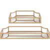 imageKate and Laurel Ciel Modern Glam Metal Wall Shelf Set Set of 2 Gold Elegant Wall Decor and StorageGold