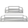 imageKate and Laurel Ciel Modern Glam Metal Wall Shelf Set Set of 2 Gold Elegant Wall Decor and StorageSilver